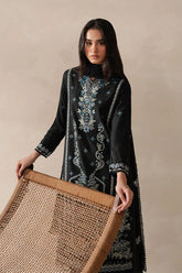BEECHTREE- 3PC KARANDI EMBROIDERED SHIRT WITH KHADI NET EMBROIDERED DUPATTA AND TROUSER - HZU2433